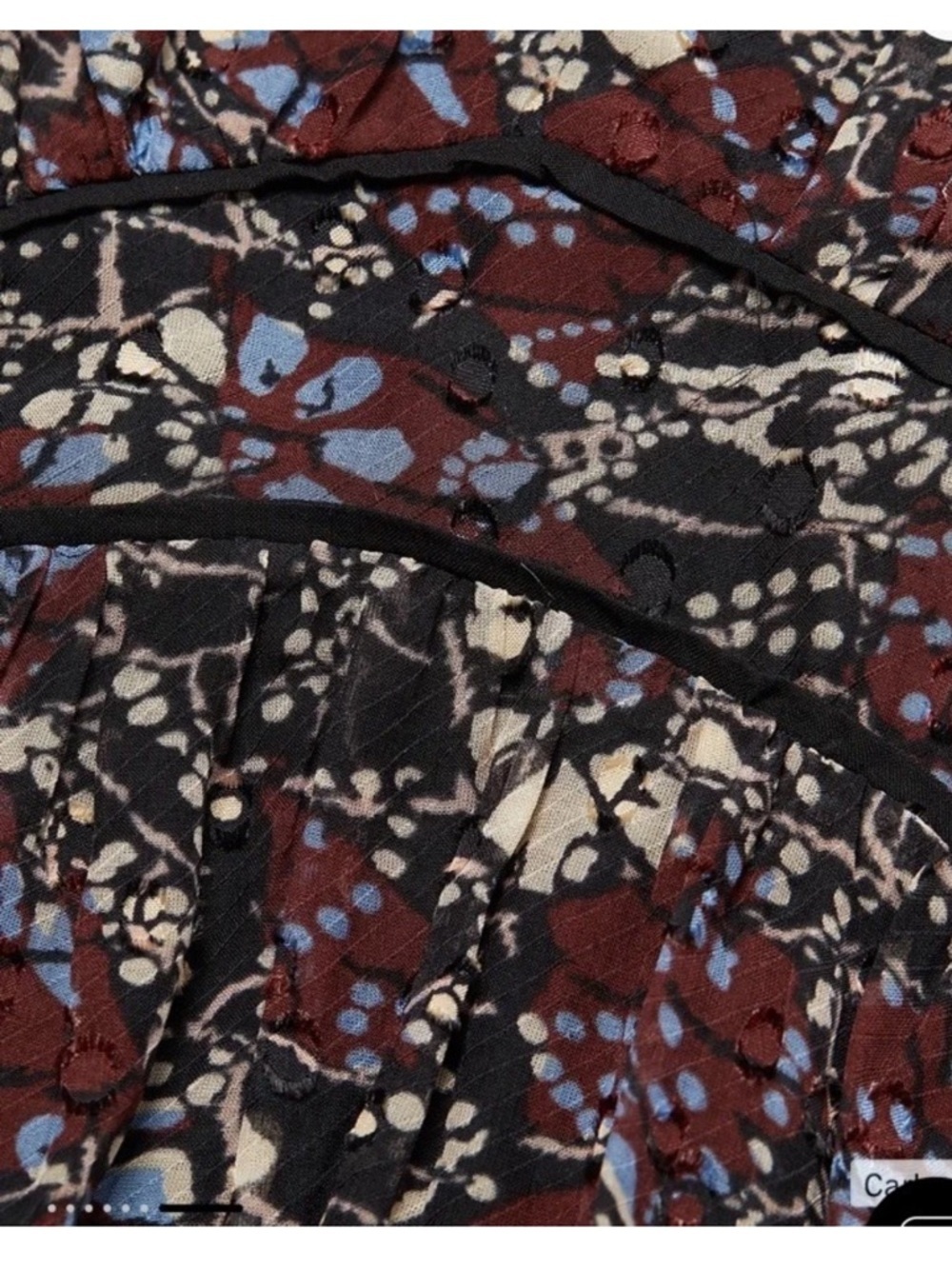 ba&sh Giani Paisley Print Long Sleeved Mini Dress SZ M - Picture 4 of 8